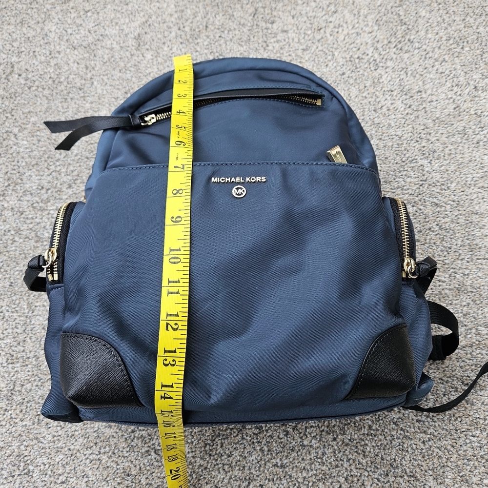 Michael Kors Prescott Large Backpack Navy Blue Pack Designer Bag Organizer Purse - Picture 9 of 16